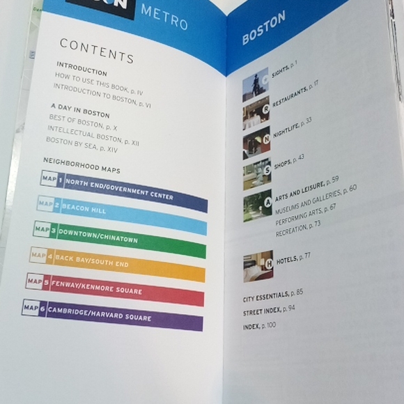 2/$15 Moon Metro Boston Travel Guide w/ Fold Out Maps Second Edition Paperback - Picture 6 of 8